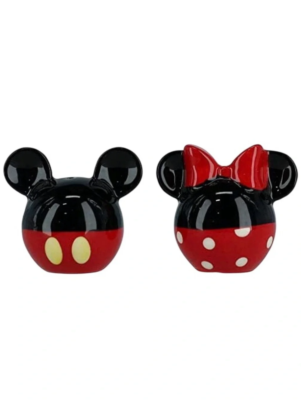 Disney Ceramic Mickey and Minnie Salt and Pepper Shakers (NWT)